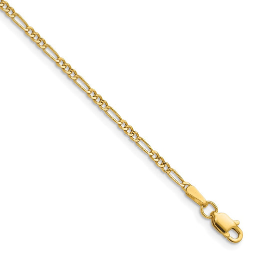 1.9mm Semi-Solid Figaro Chain