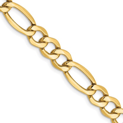 7.3mm Semi-Solid Figaro Chain