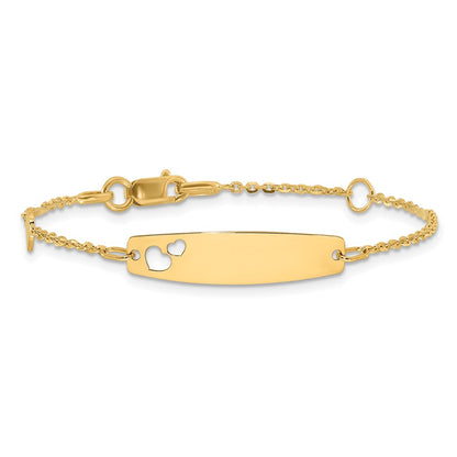 Polished Heart Children's ID Bracelet 5.5"