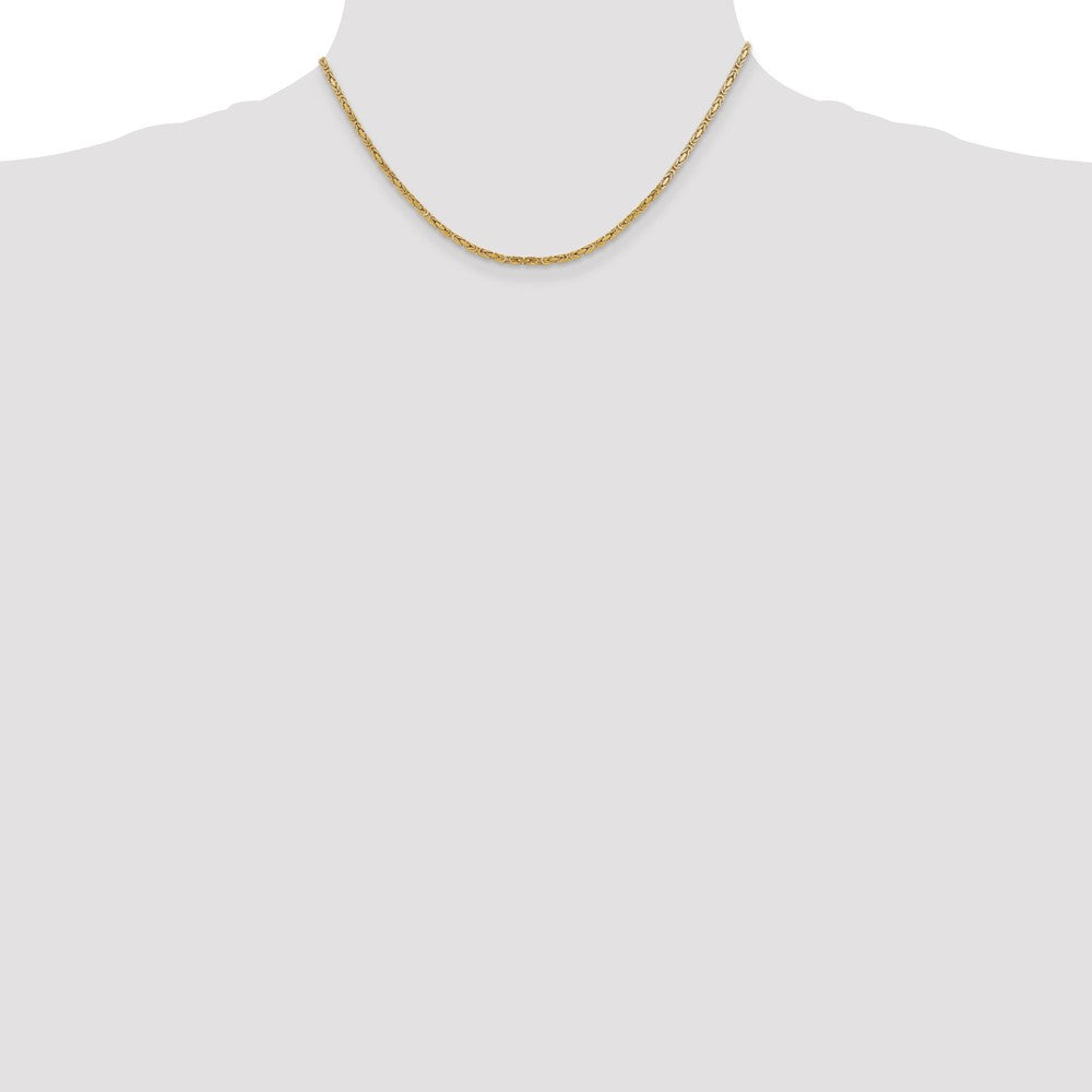 2mm Byzantine Chain - Yellow Gold