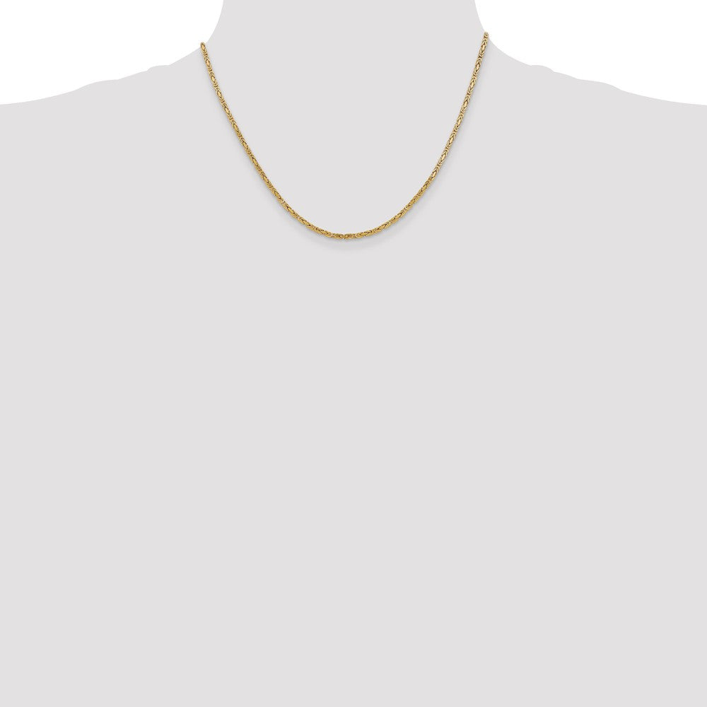 2mm Byzantine Chain - Yellow Gold