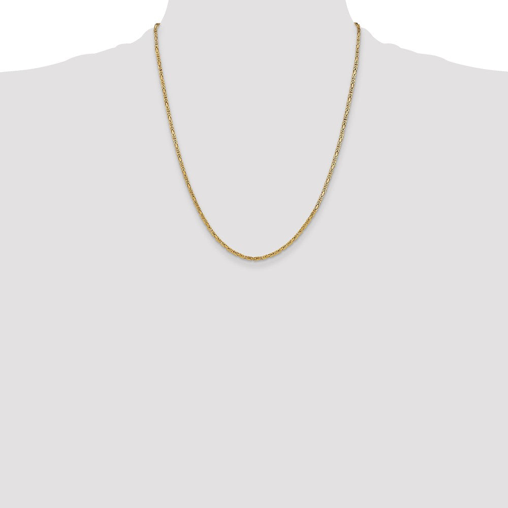 2mm Byzantine Chain - Yellow Gold