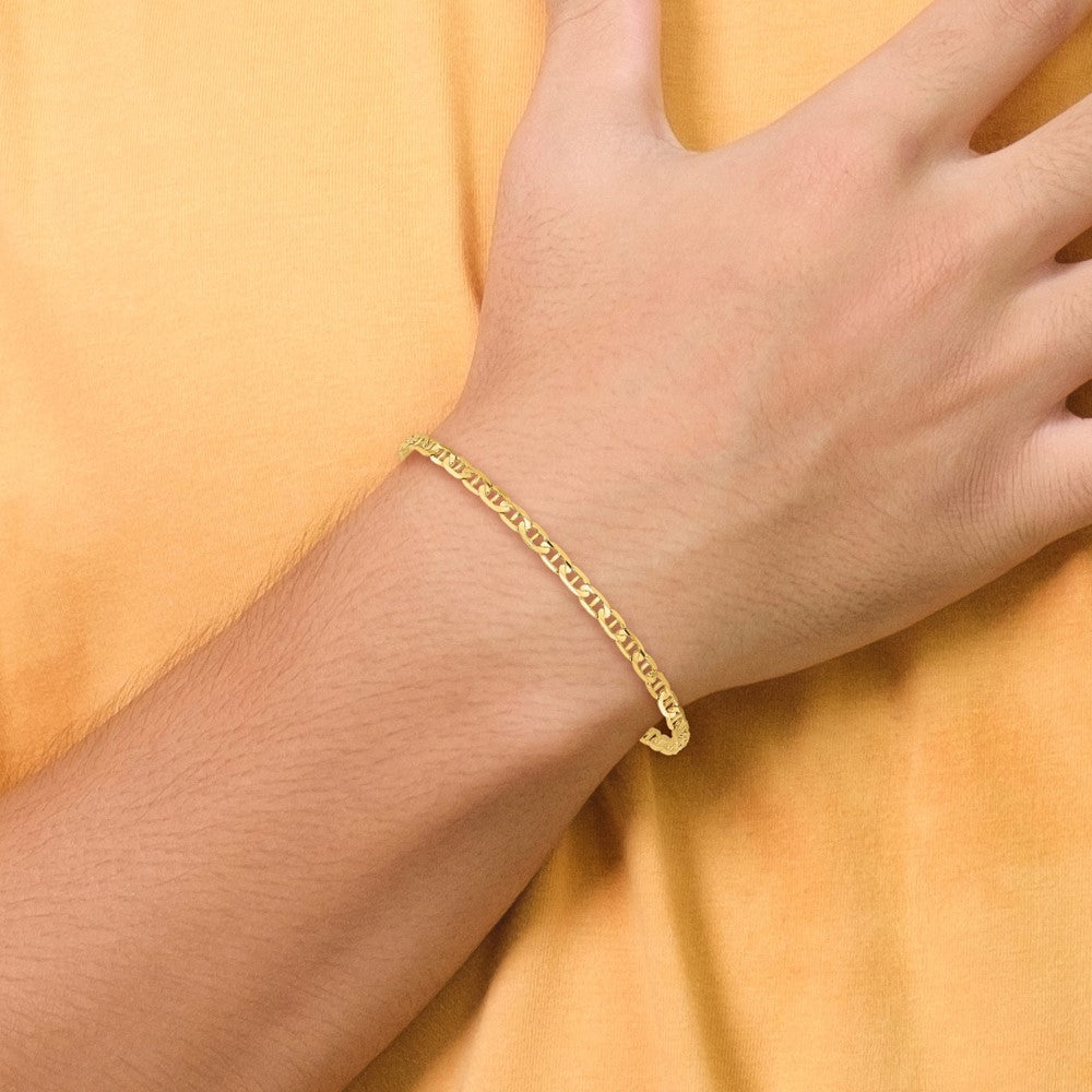 3mm Concave Anchor Chain Anklet