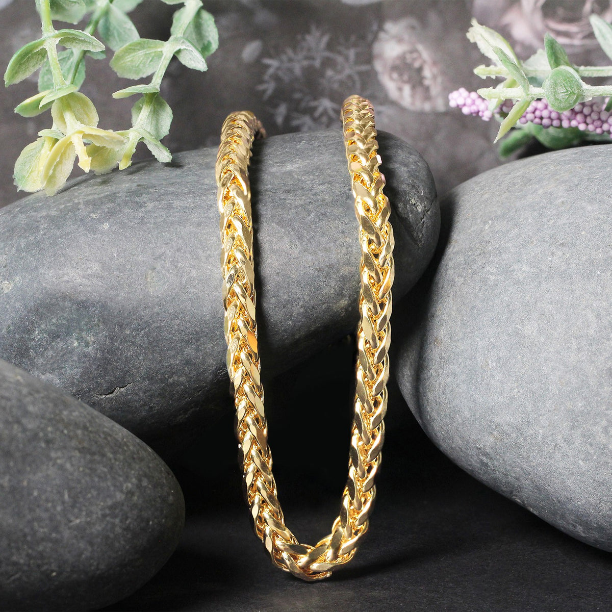 14k Yellow Gold Diamond Cut Round Franco Chain