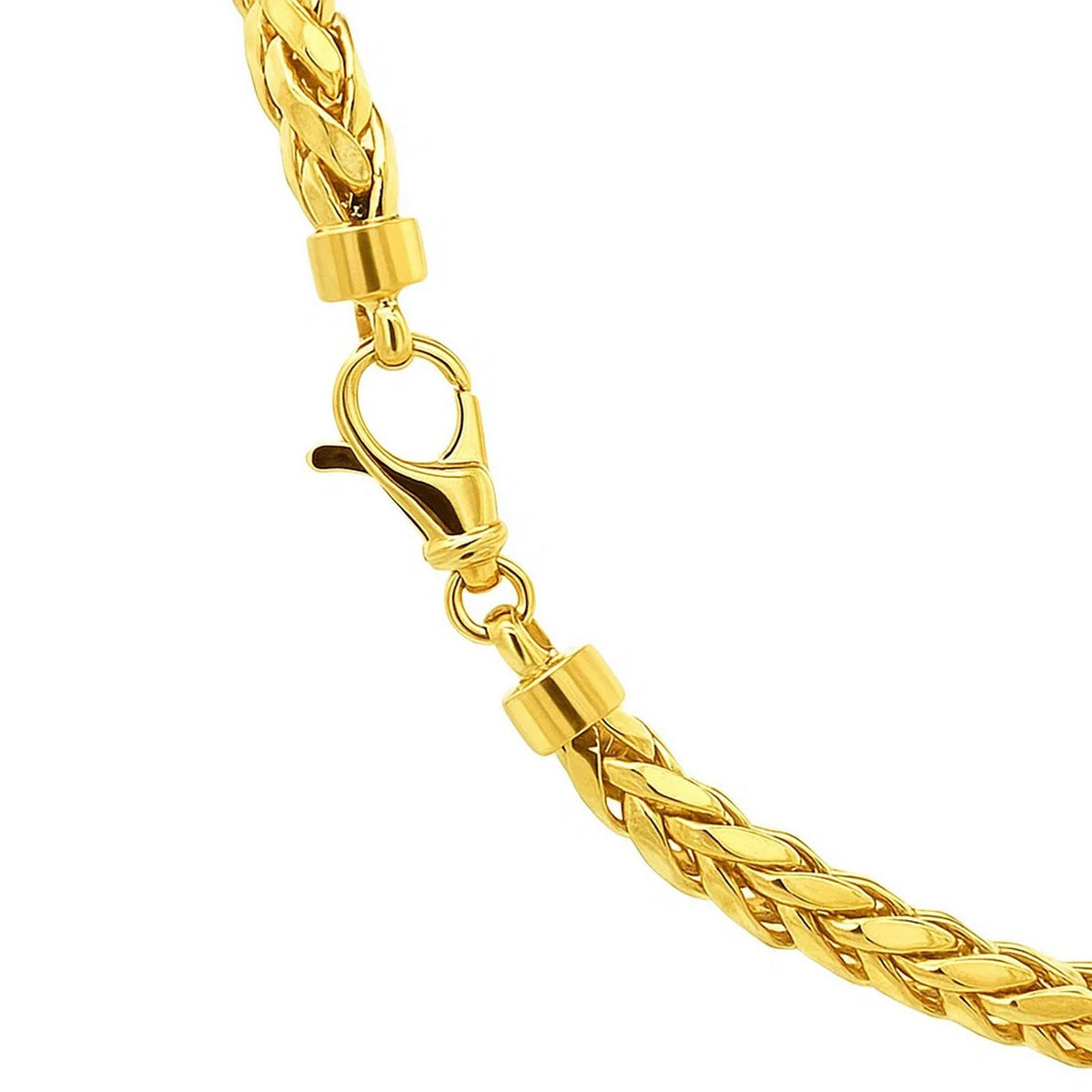 14k Yellow Gold Diamond Cut Round Franco Chain