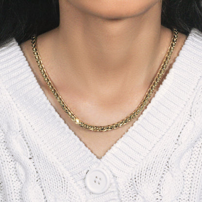 14k Yellow Gold Diamond Cut Round Franco Chain