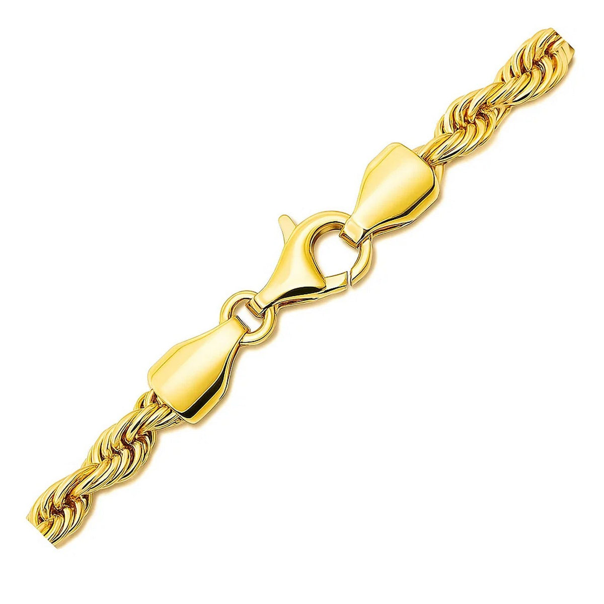 14k Yellow Gold Solid Diamond Cut Rope Chain