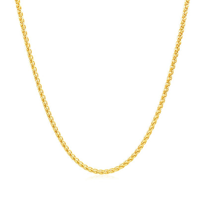 14k Round Wheat Chain