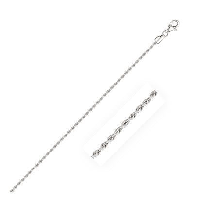 14k Solid Diamond Cut Rope Chain