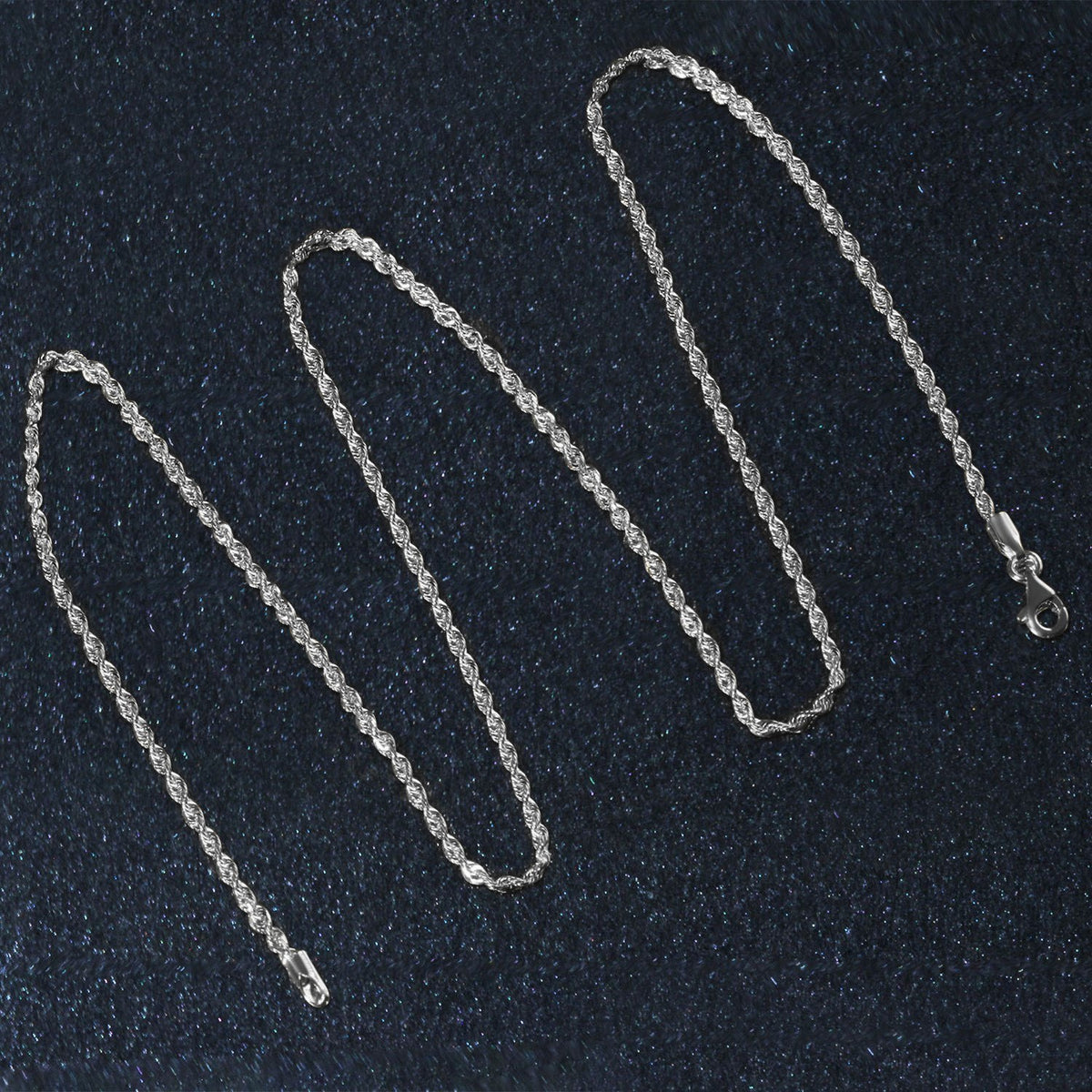 14k Yellow Gold Solid Diamond Cut Rope Chain
