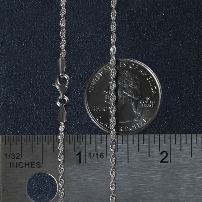 14k Yellow Gold Solid Diamond Cut Rope Chain