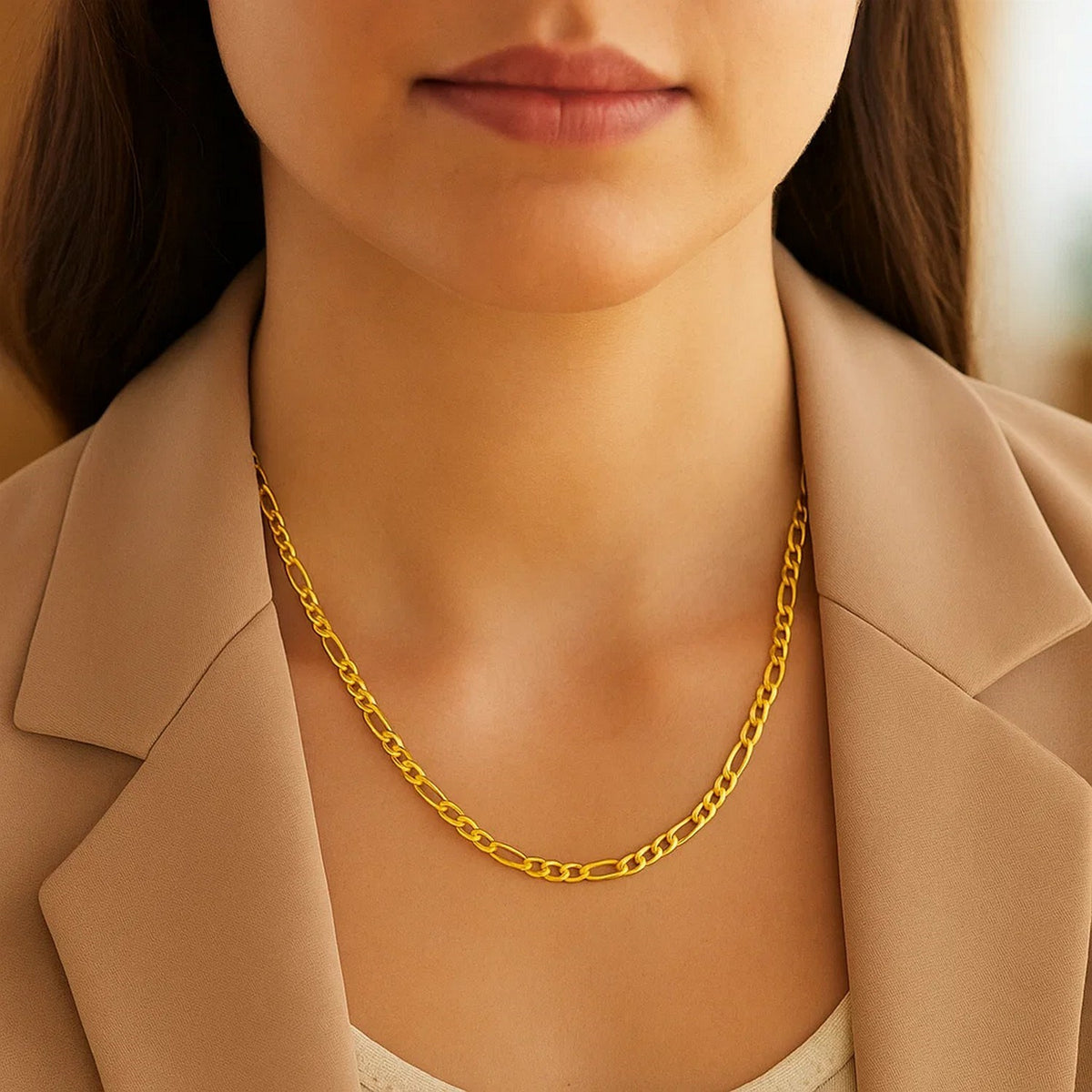 14k Solid Figaro Chain