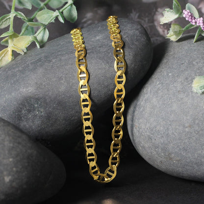 14k Yellow Gold Mariner Link Chain