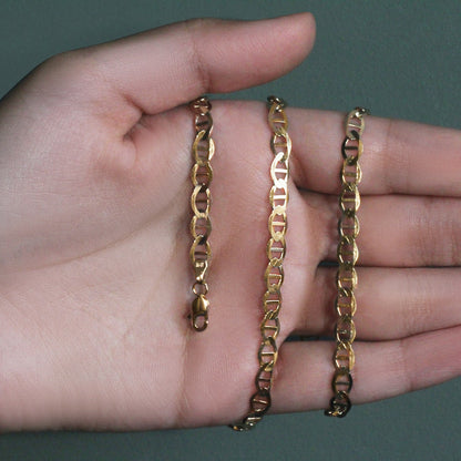 14k Yellow Gold Mariner Link Chain