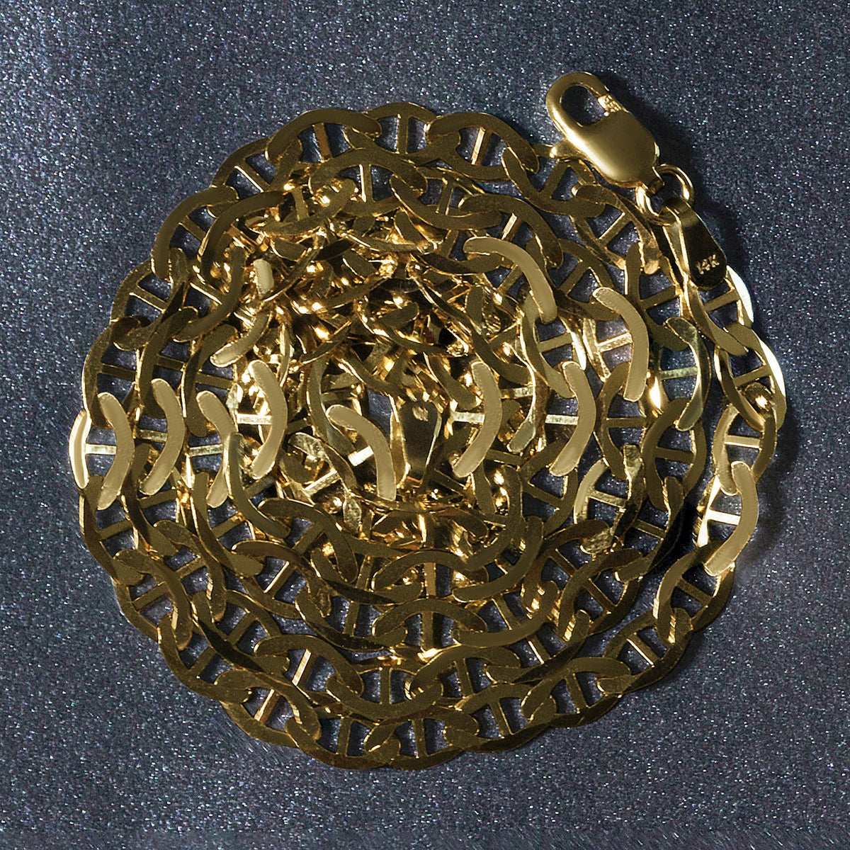 14k Yellow Gold Mariner Link Chain