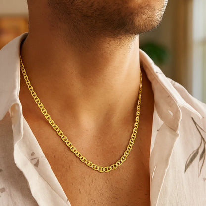 14k Yellow Gold Mariner Link Chain