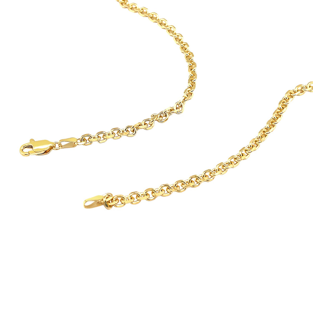 14k Diamond Cut Cable Link Chain (3.70 mm)