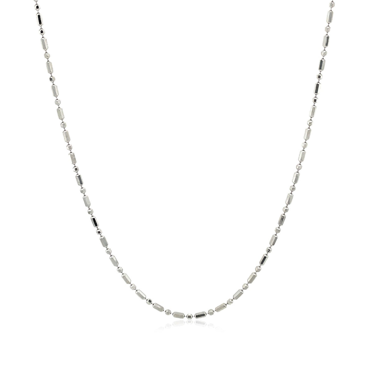 14k Diamond-Cut Alternating Bead Chain