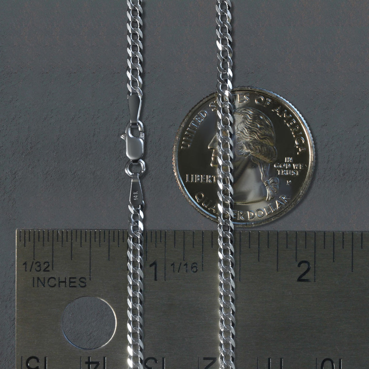 14k Solid Curb Chain