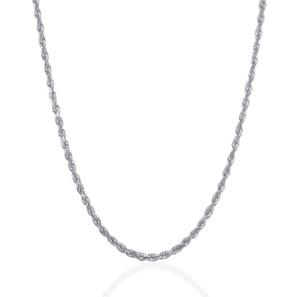 14k Yellow Gold Solid Diamond Cut Rope Chain