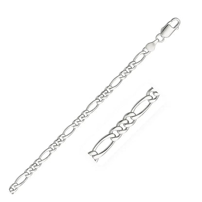 14k Solid Figaro Bracelet (3.00 mm)