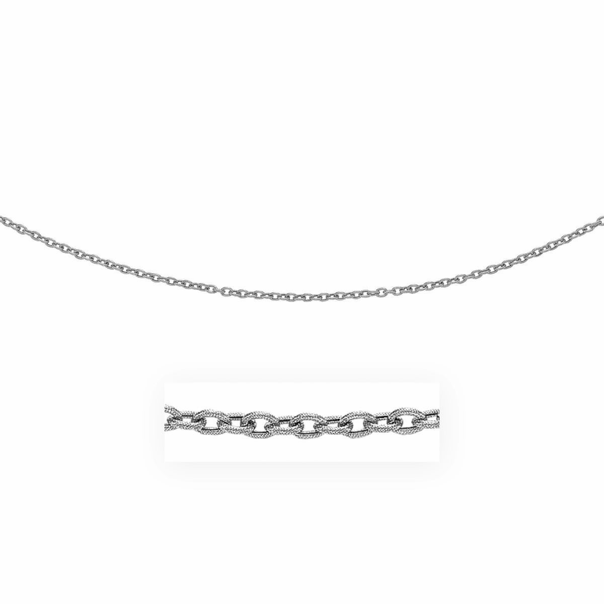 14k Pendant Chain with Textured Links