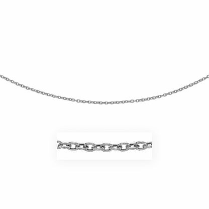14k Pendant Chain with Textured Links