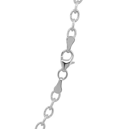 14k Yellow Gold Pendant Chain with Textured Links