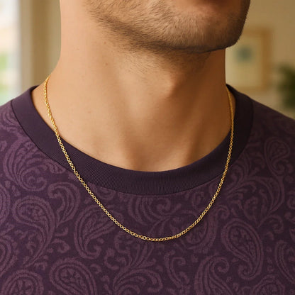 14k Diamond Cut Rolo Chain (1.10 mm)