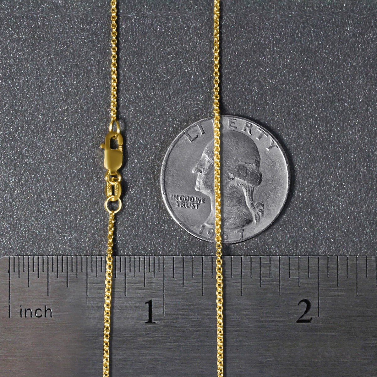 14k Diamond Cut Rolo Chain (1.10 mm)