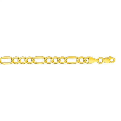 14k Solid Figaro Bracelet (3.00 mm)