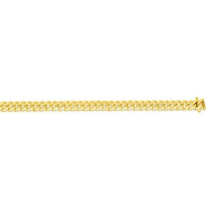 14k Classic Miami Cuban Solid Bracelet (5.00 mm)