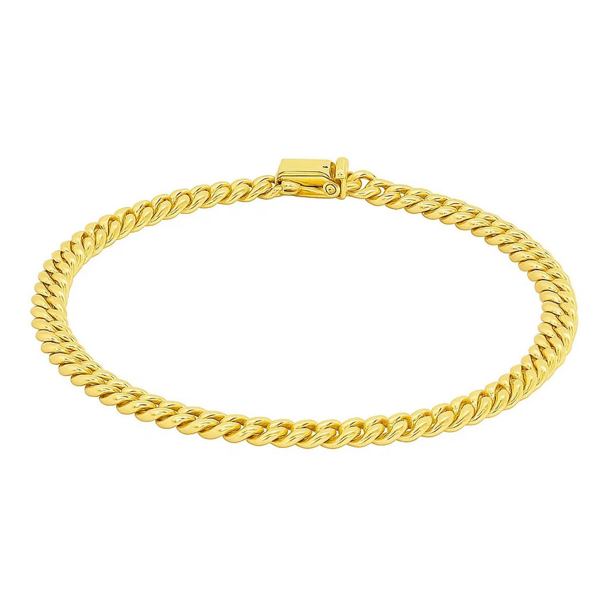 14k Classic Miami Cuban Solid Bracelet (5.00 mm)