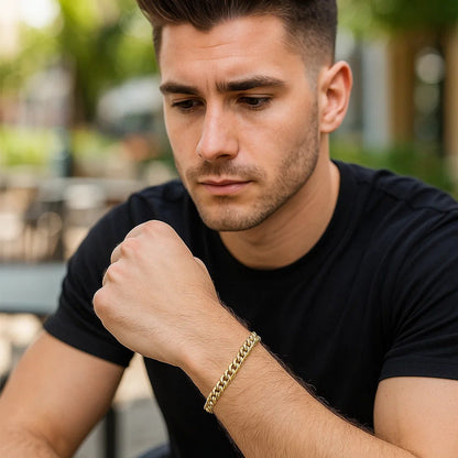 14k Classic Miami Cuban Solid Bracelet (5.00 mm)
