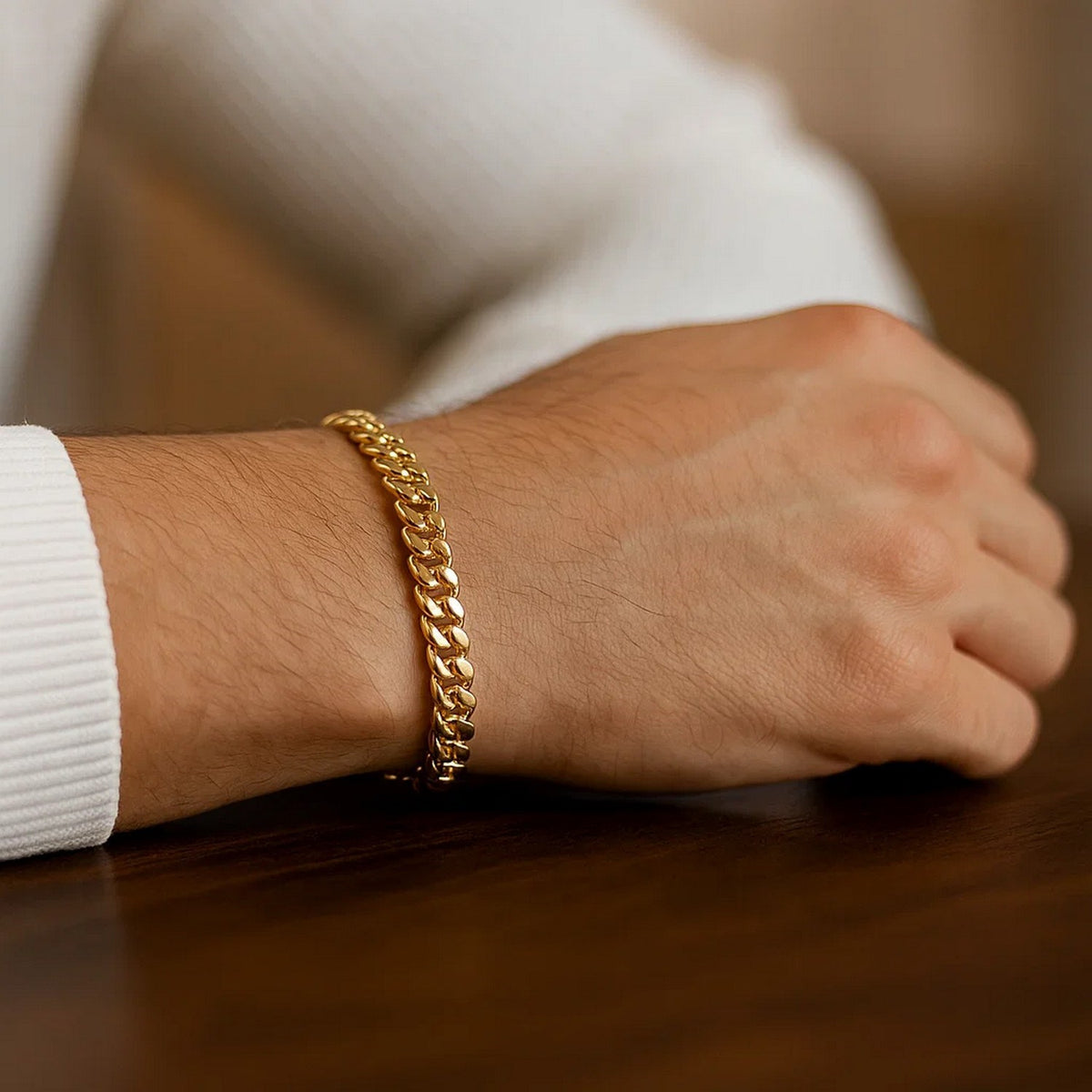 14k Classic Miami Cuban Solid Bracelet (5.00 mm)