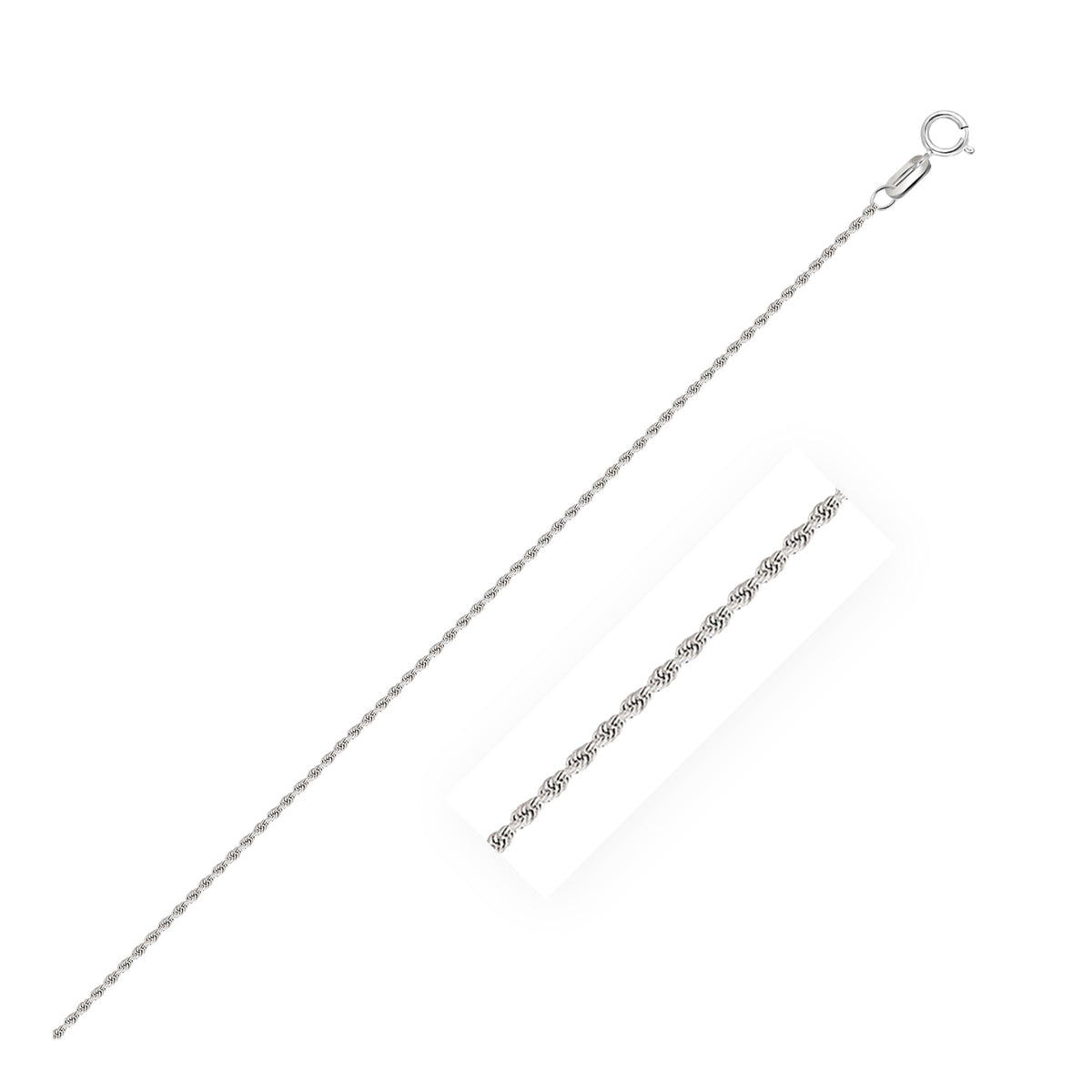 14k Solid Diamond Cut Rope Chain