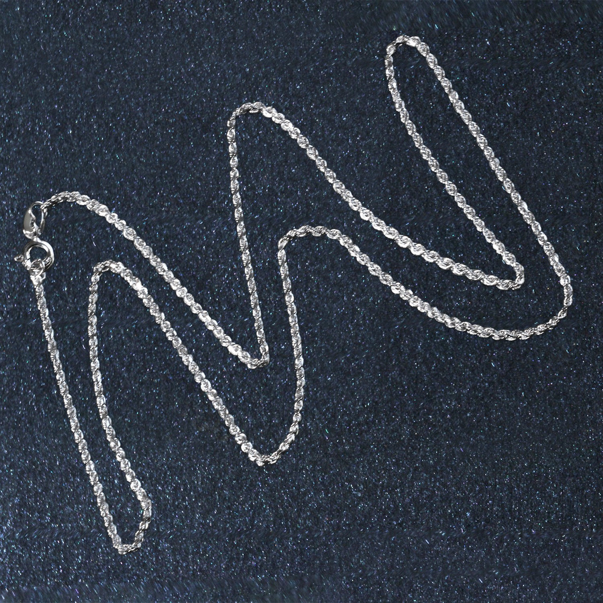 14k Yellow Gold Solid Diamond Cut Rope Chain