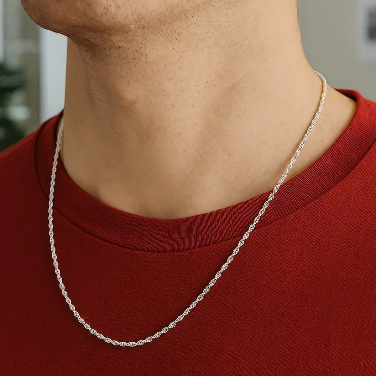 14k Yellow Gold Solid Diamond Cut Rope Chain