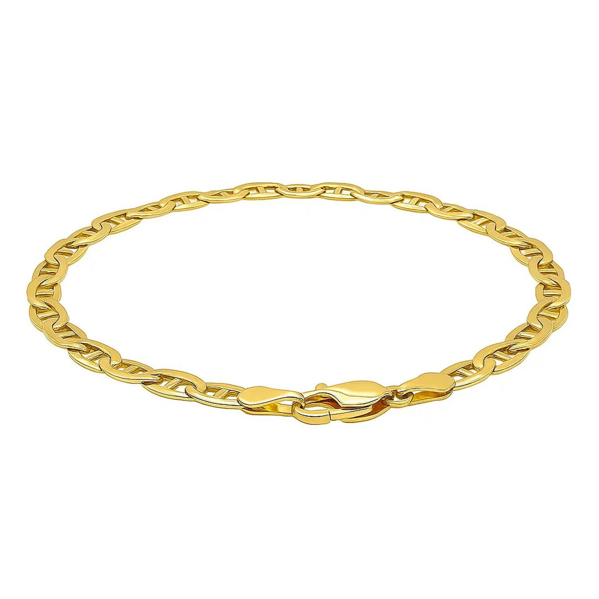14k Tri Color Gold Mariner Link Bracelet (4.90 mm)