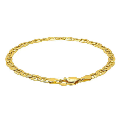 14k Tri Color Gold Mariner Link Bracelet (4.90 mm)