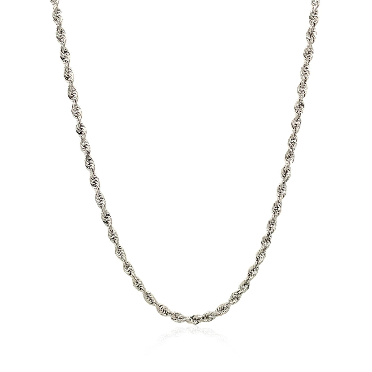 14k Yellow Gold Solid Diamond Cut Rope Chain