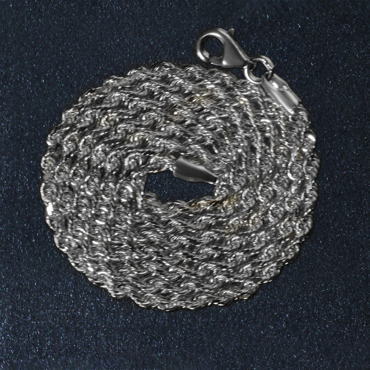 14k Yellow Gold Solid Diamond Cut Rope Chain