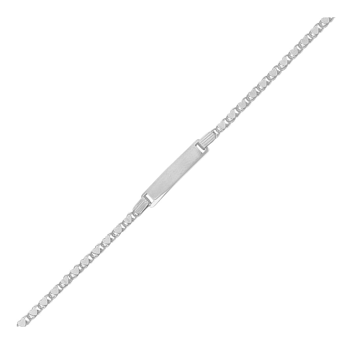 14k Childrens Heart Link ID Bracelet