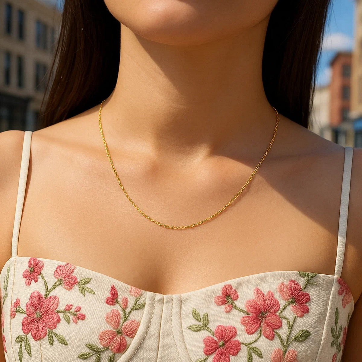 14k Oval Cable Link Chain
