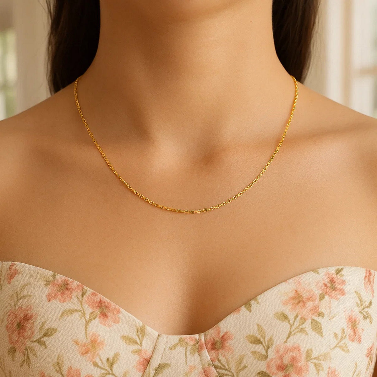 14k Oval Cable Link Chain