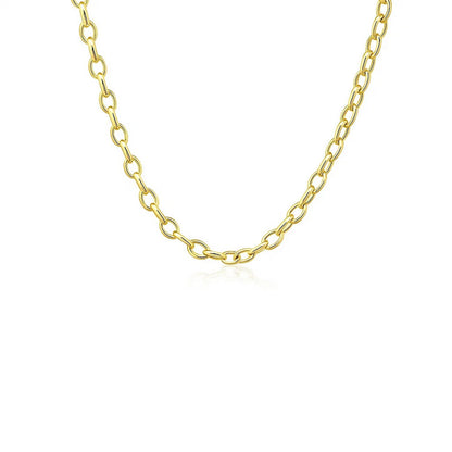 14k Yellow Gold Oval Rolo Chain