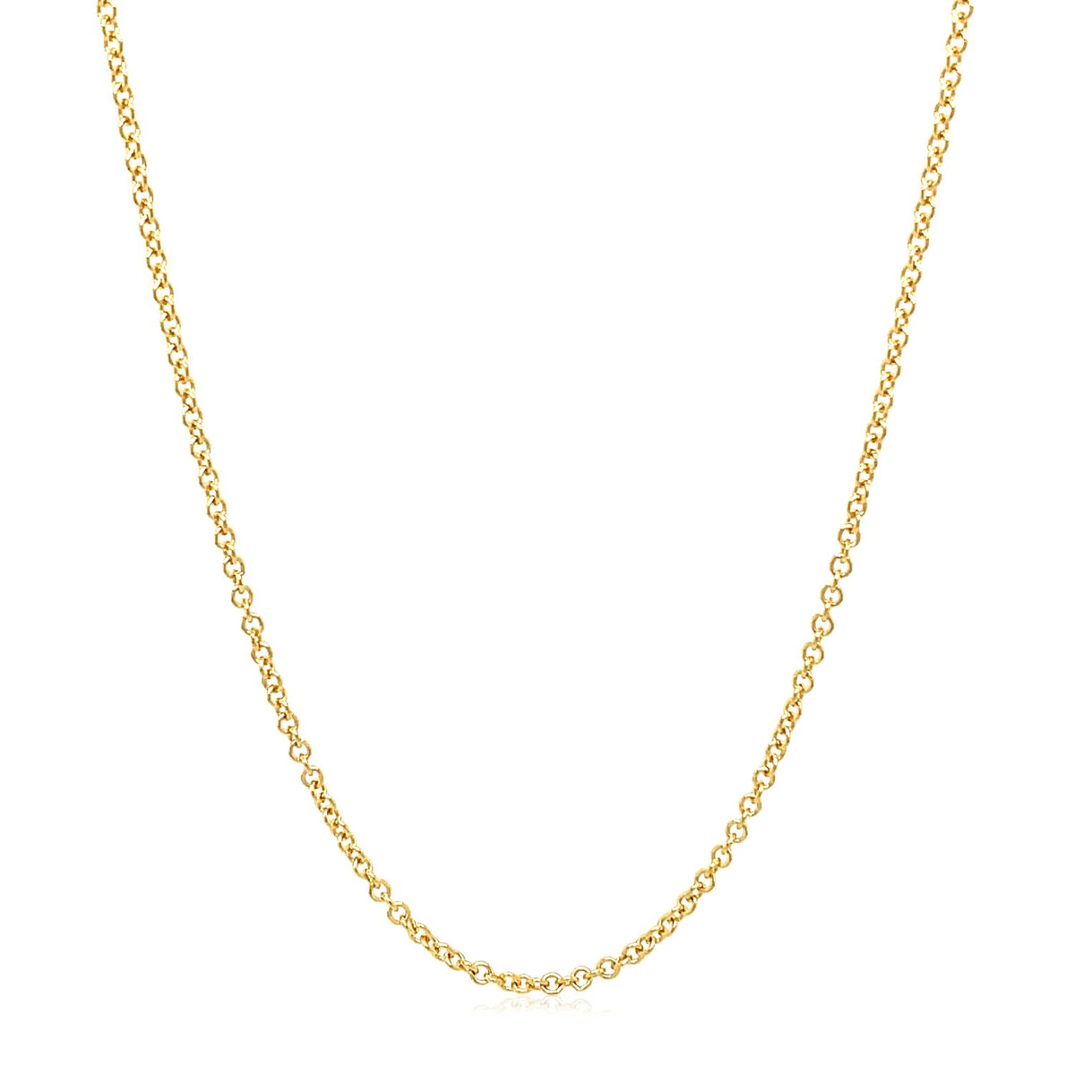 14k Yellow Gold Round Cable Link Chain