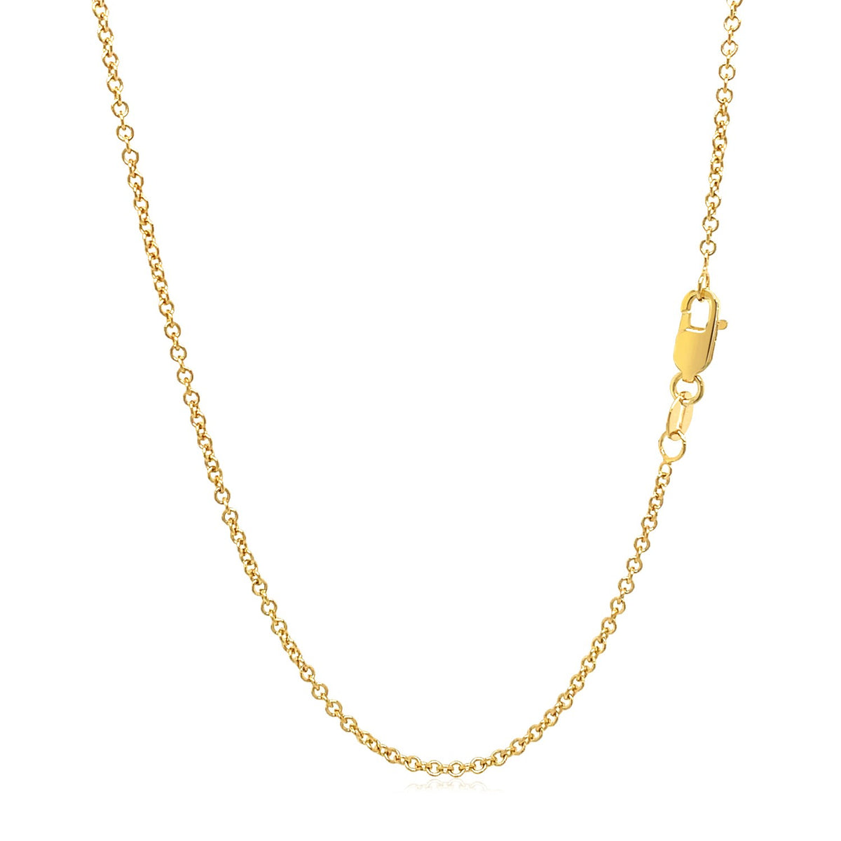 14k Yellow Gold Round Cable Link Chain
