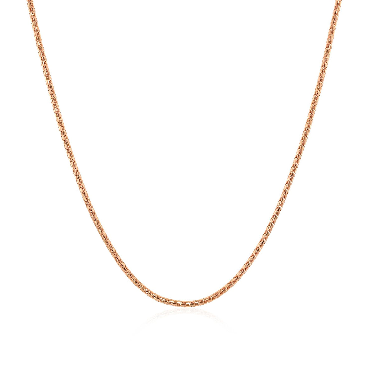 14k Rose Gold Adjustable Popcorn Chain