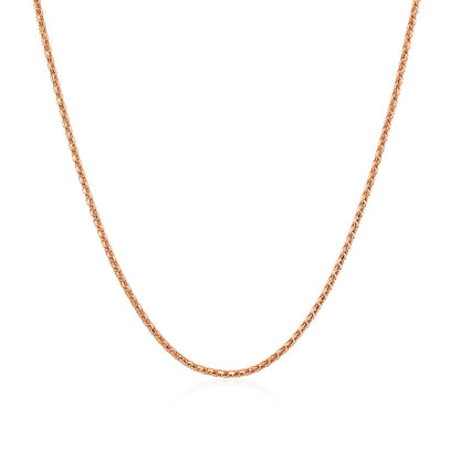 14k Rose Gold Adjustable Popcorn Chain